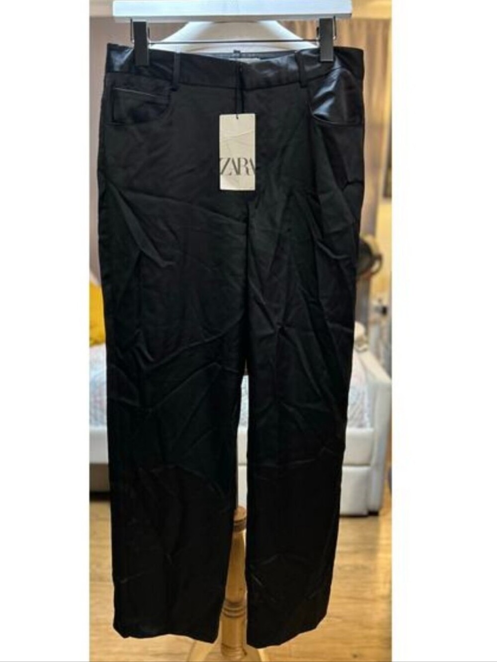Zara Black Wide-Leg Trousers